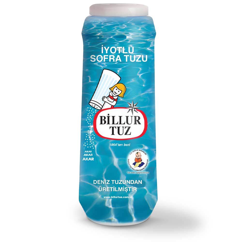 Billur Tuz İyotlu Sofra Tuzu 500gr Tuzluklu