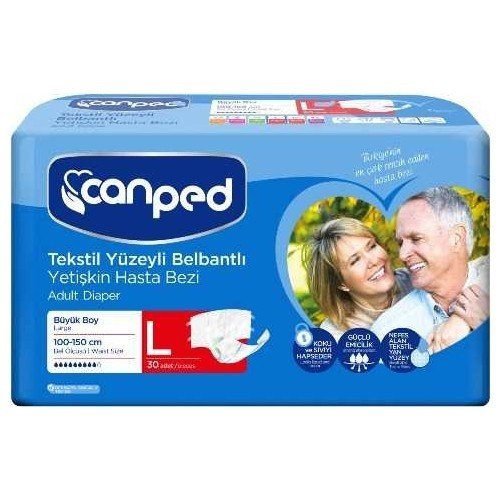 Canped Belbantlı Yetişkin Hasta Bezi Large 7adet