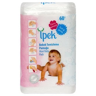 İpek Bebek Temizleme Pamuğu 60lı