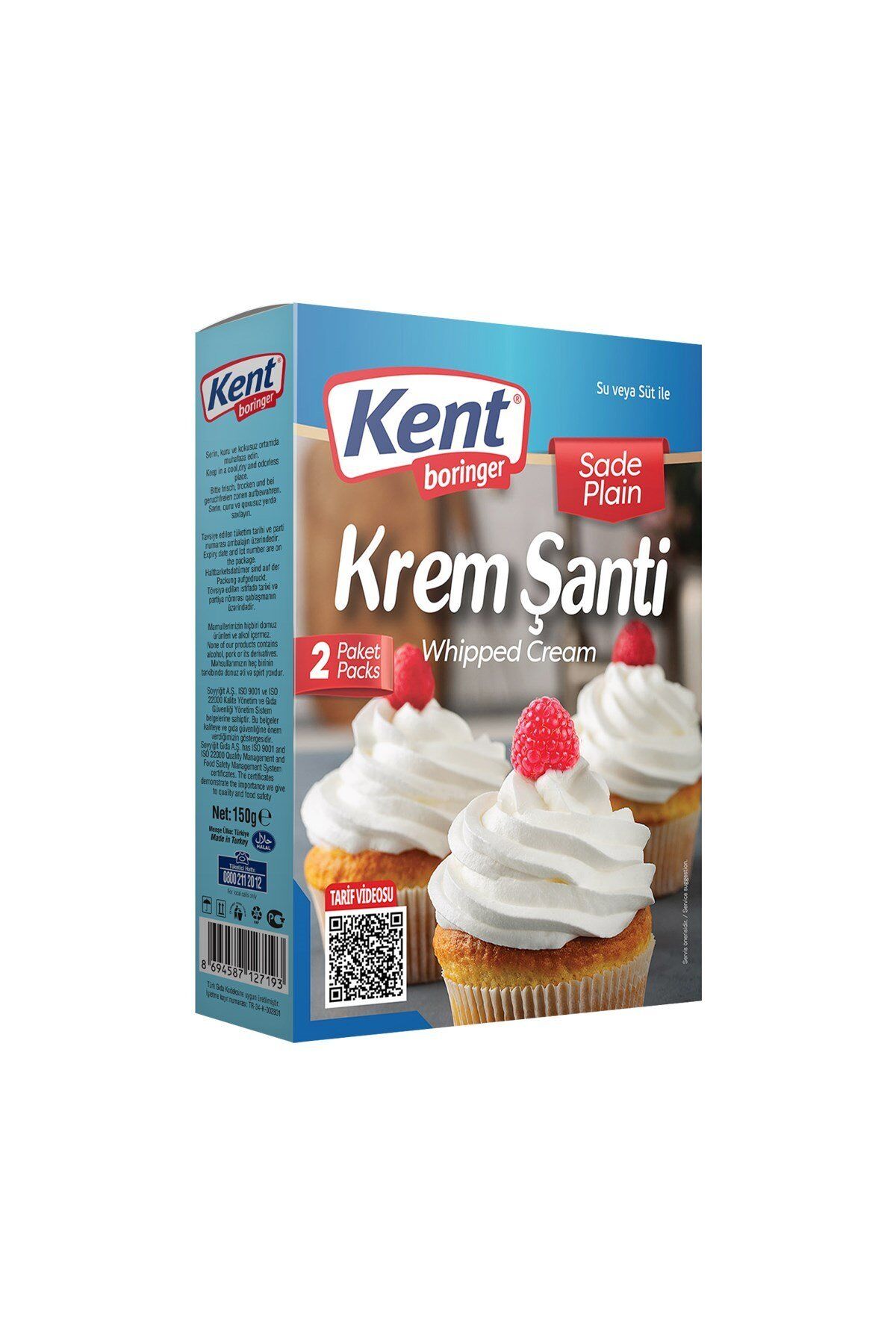 Kent Krem Şanti Sade 150gr
