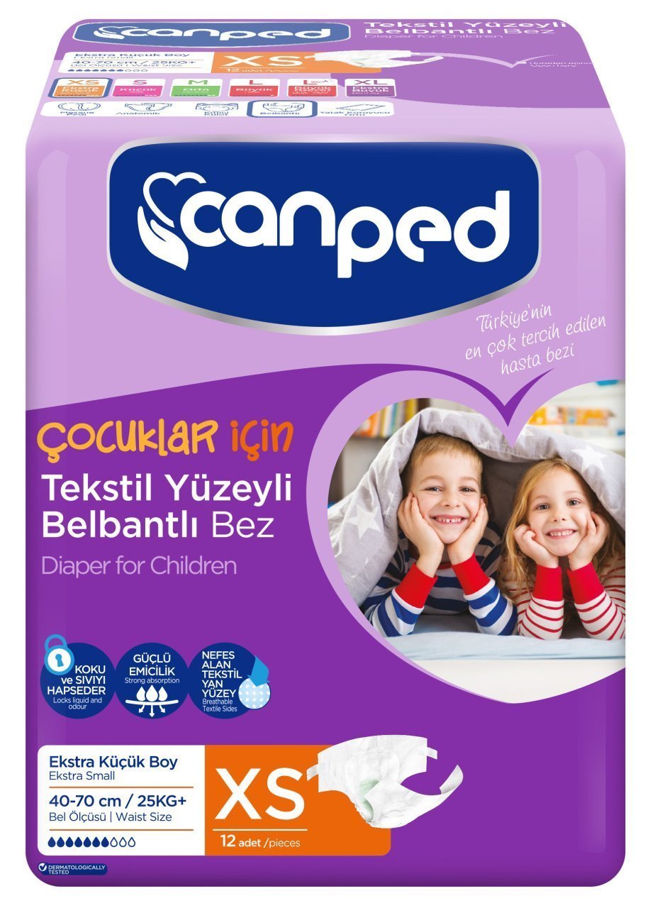 Canped Belbantlı Yetişkin Hasta Bezi Xsmall 12adet