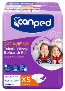 Canped Belbantlı Yetişkin Hasta Bezi Xsmall 12adet