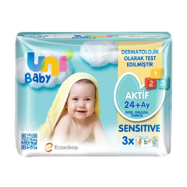 Uni Baby Islak Havlu Sensıtıve Aktif 24+Ay  3x52