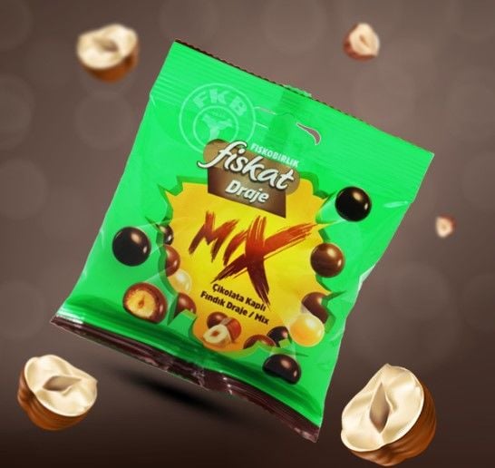 Fiskobirlik Fiskat Çikolata Kaplı Fındık Draje / Mix 35gr