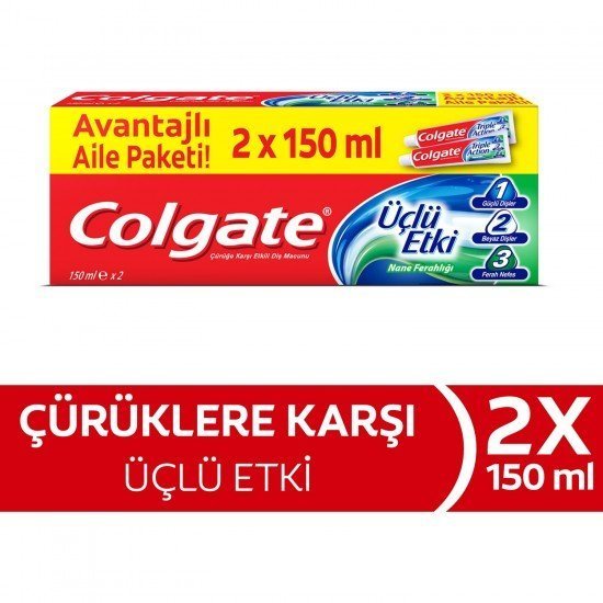 Colgate Diş Macunu Üçlü Etki 125+125ml