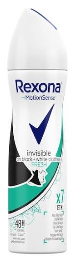 Rexona İnvisible On Black+White Clothes Fresh X7 Etki 150ml