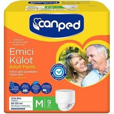Canped Hasta Bezi Emici Külot Medium 9adet