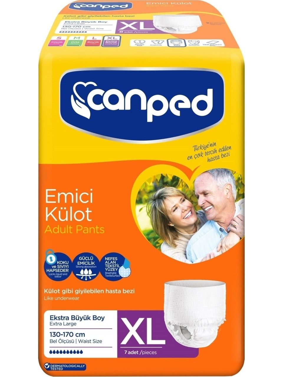 Canped Hasta Bezi Emici Külot Xlarge 7adet