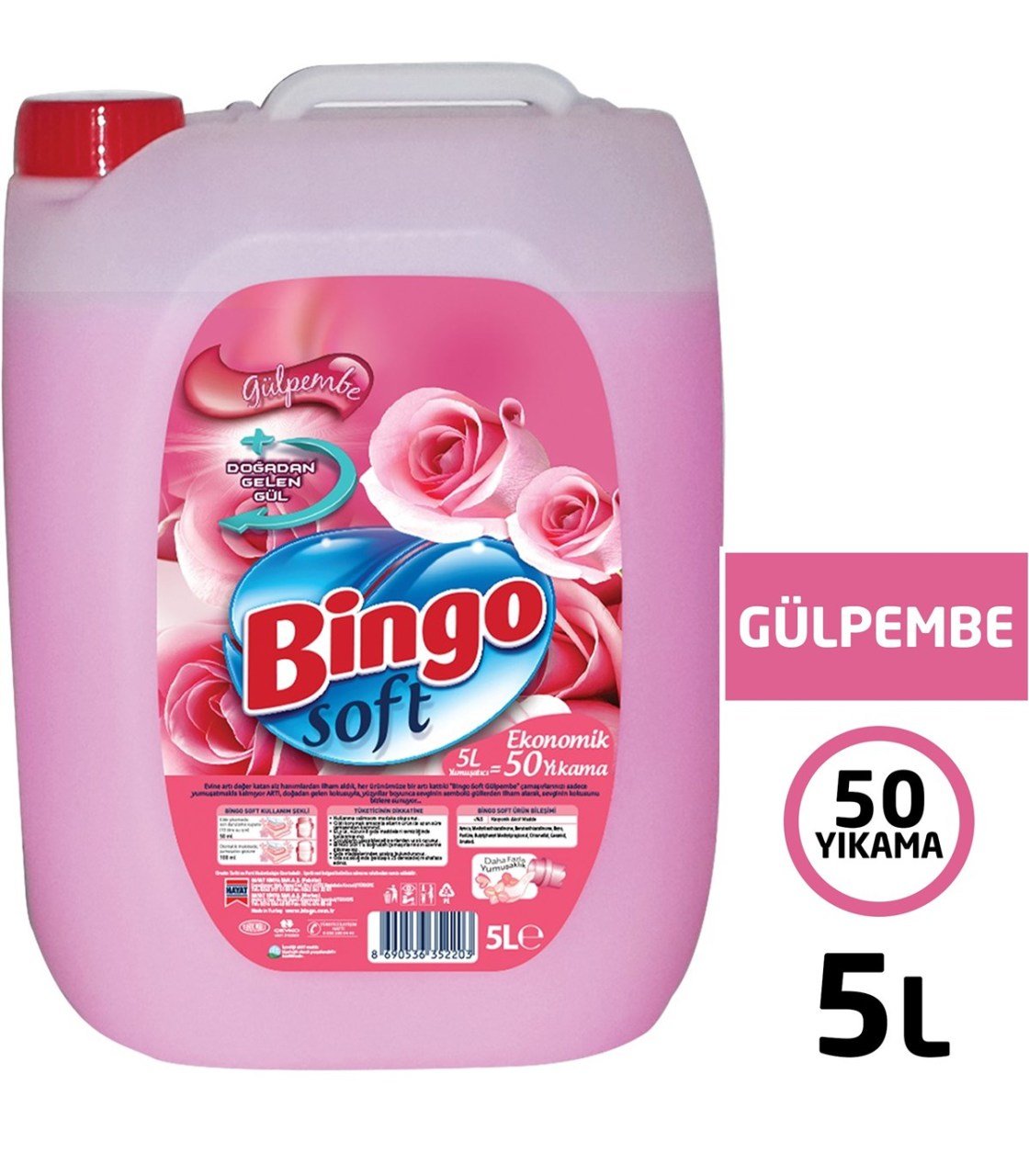 Bingo Soft Yumuşatıcı Gülpembe 5000gr