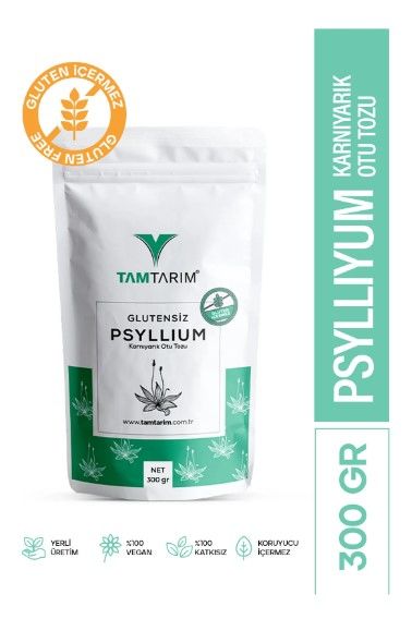 Tam Tarım Glutensiz Psyllıum Karnıyarık Otu Tozu 300 Gr