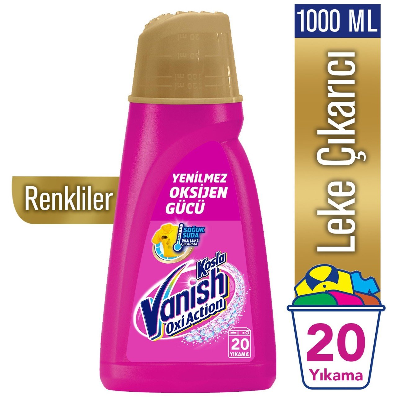 Kosla Sıvı Oxi Action Leke Çıkarıcı Renkli 1000ml
