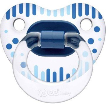 Wee Baby 836 Şeffaf Desenli Damaklı Emzik No:1 0-6 Ay