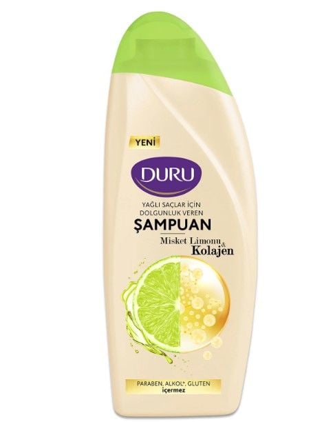 Duru Yağlı Saçlar İçin Dolgunluk Veren Şampuan Misket Limon & Kolajen 500ml