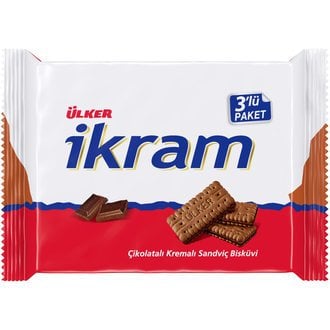 Ülker İkram Sütlü Çikolatalı Kremalı Bisküvi 252gr