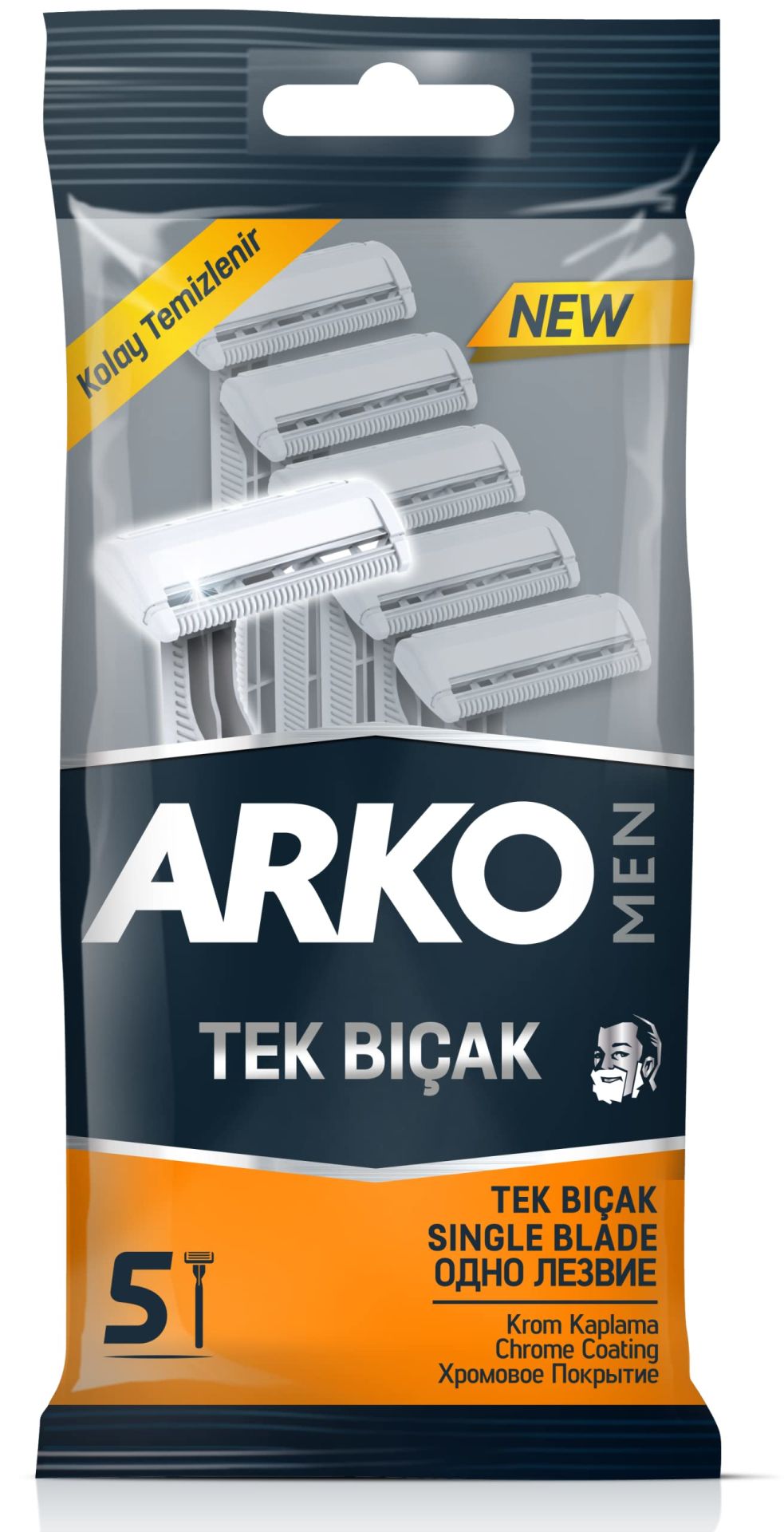 Arko Men Tıraş Bıçağı 5li poşet Tek Bıçak