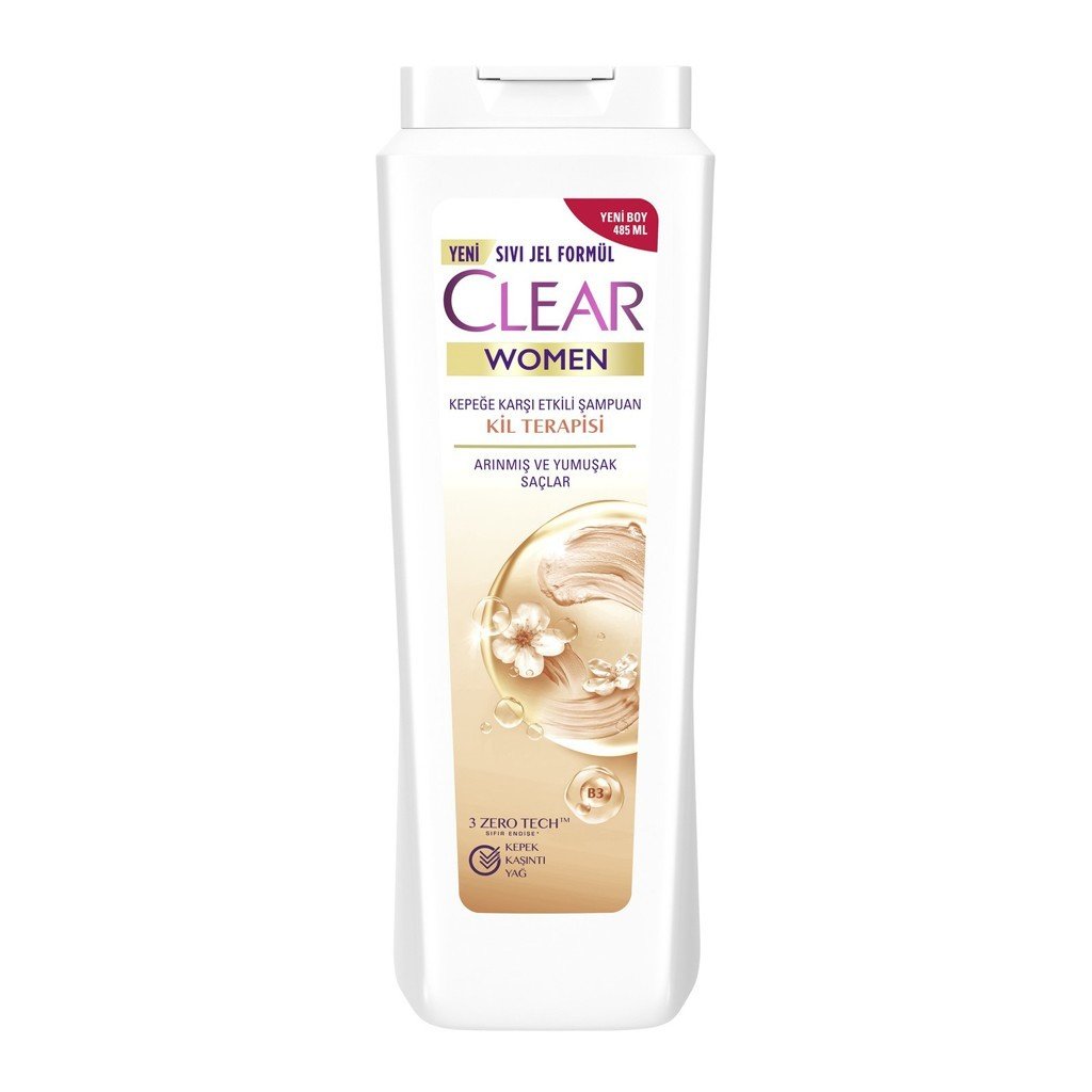 Clear Şampuan Women Kepeğe Karşı Etkili Kil Terapisi 485ml