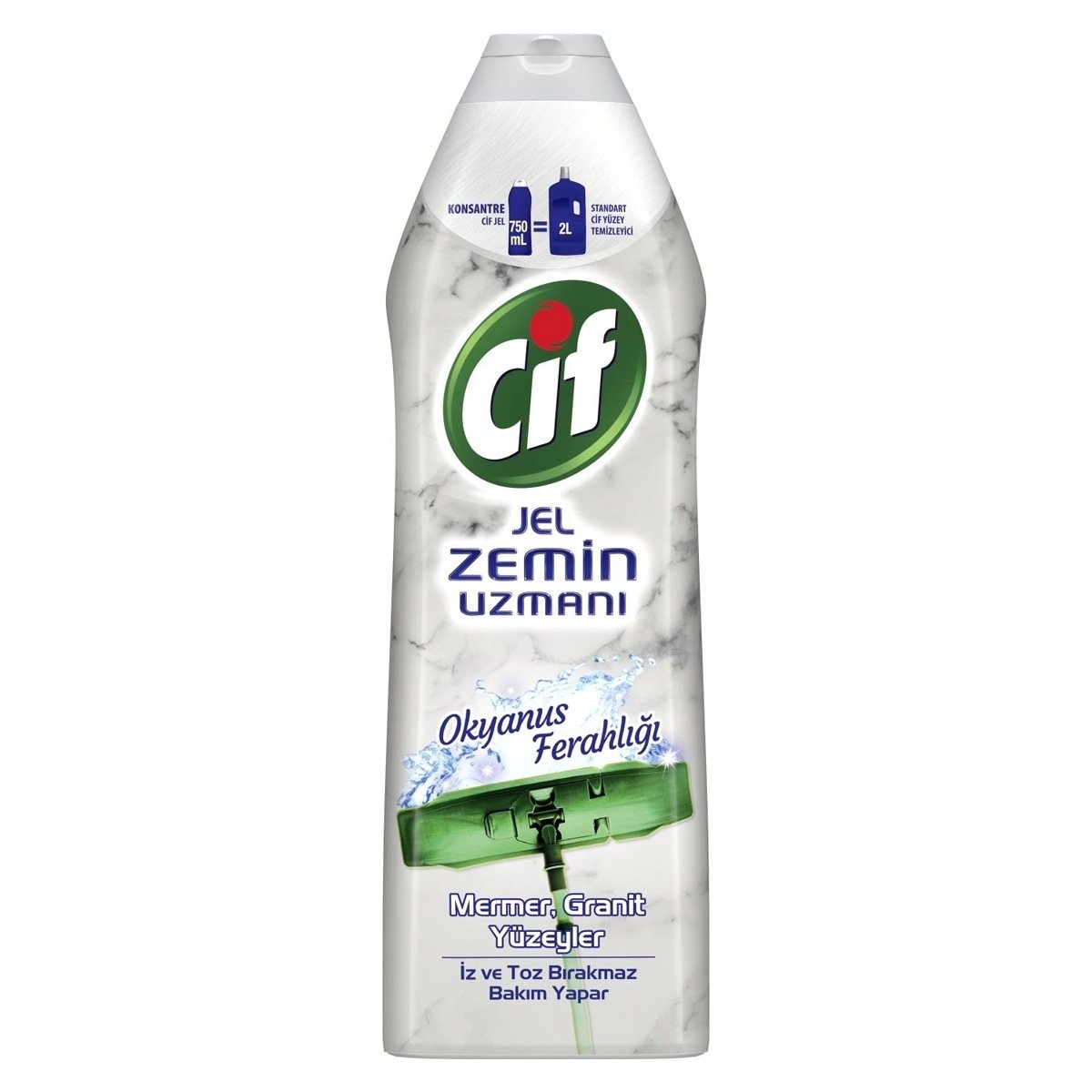 Cif Jel Zemin Uzmanı Okyanus Ferahlığı Mermer Granit Yüzeyler 750ml konsantre