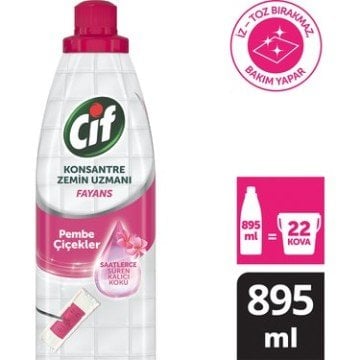 Cif Konsantre Zemin Uzmanı Fayans Pembe Çiçekler 895ml