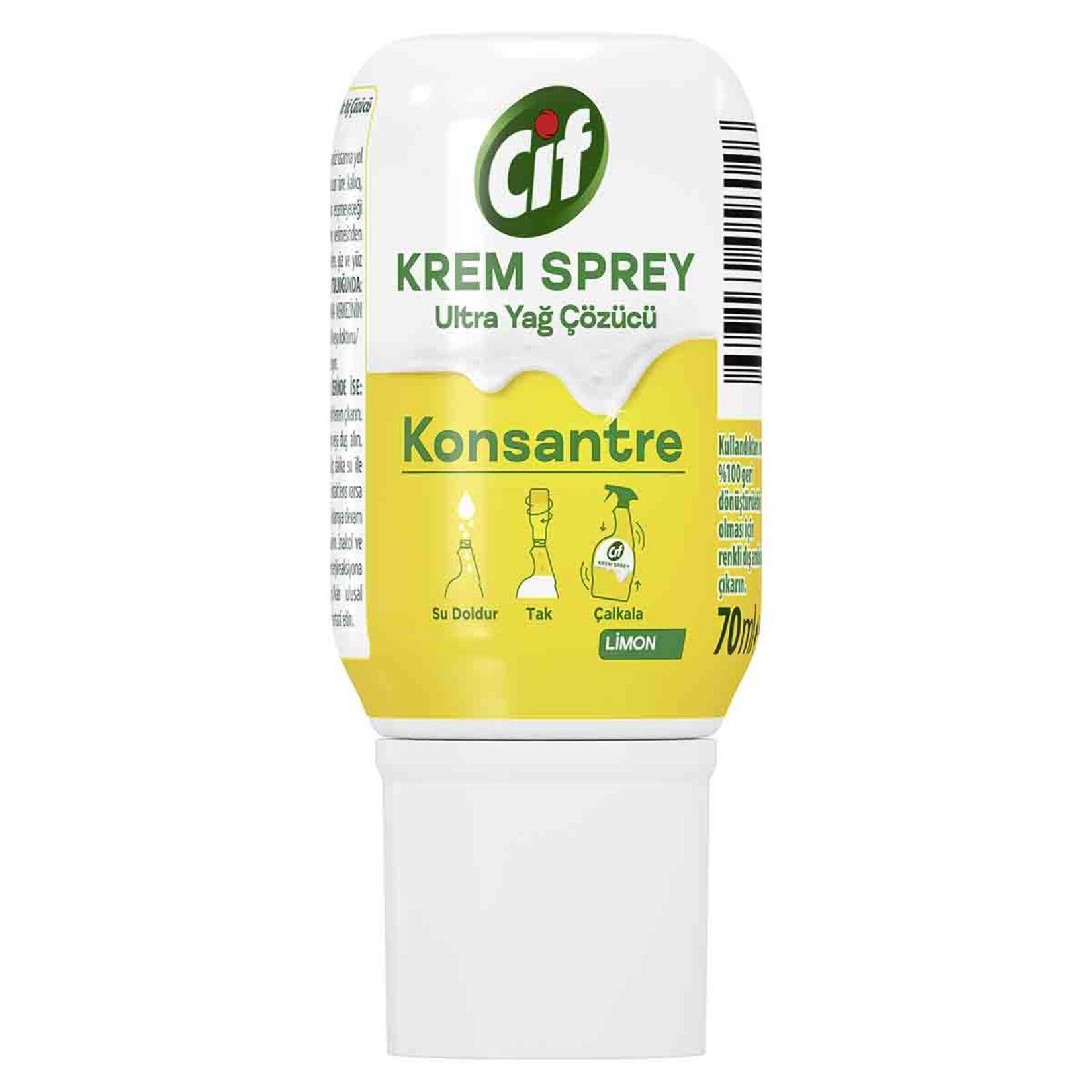 Cif Krem Sprey Ultra Yağ Çözücü Konsantre 70ml