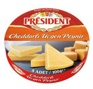 President Cheddarlı Üçgen Peynir 8li