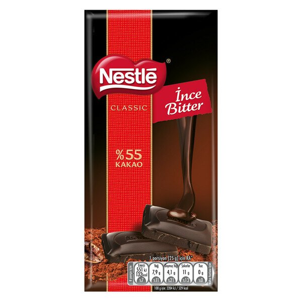 Nestle Bitter Tablet Çikolata 65gr