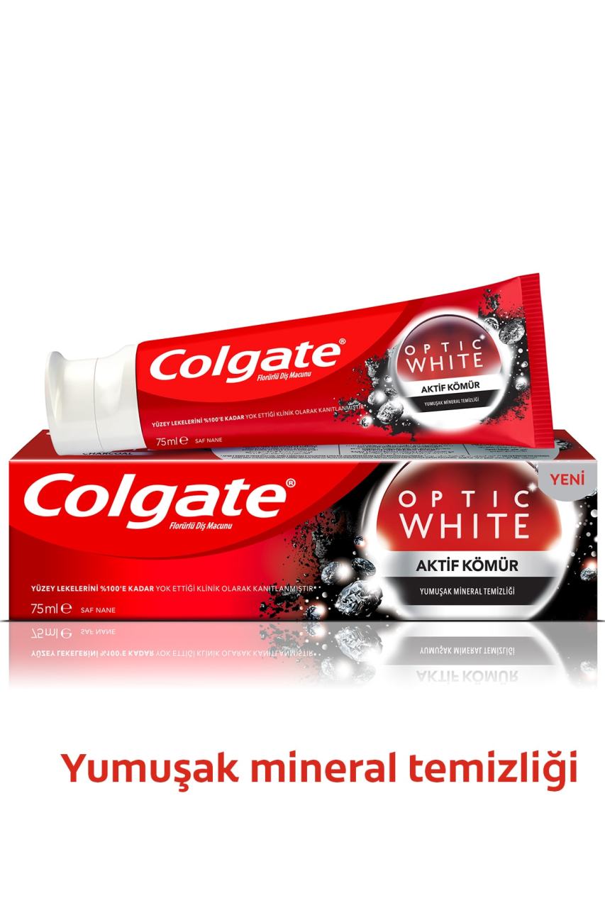 Colgate Optik Beyaz Aktif Kömür Diş Macunu 75ml