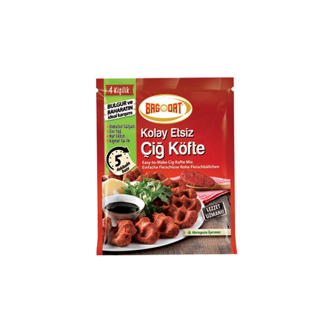 Bağdat Kolay Etsiz Çiğ Köfte Baharatı Karışım 120gr