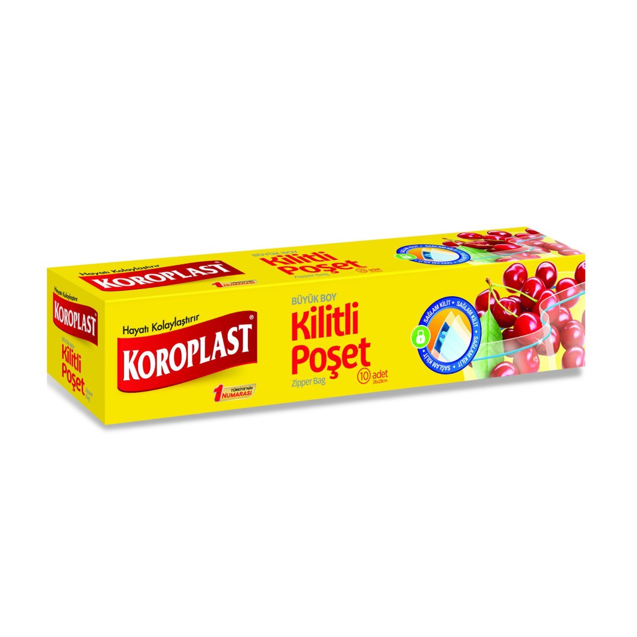Koroplast Kilitli Büyük Buzdolabı Poşeti 10lu