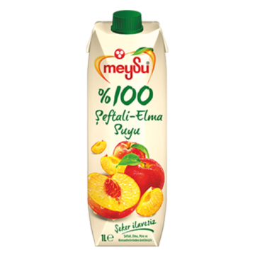 Meysu %100 Şeftali Elma Suyu 1000ml