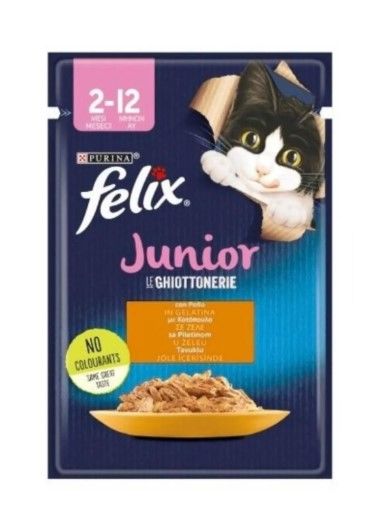 Purına Felix Yavru Kediler İçin Tavuklu Jole İçinde Kedi Maması 85 Gr