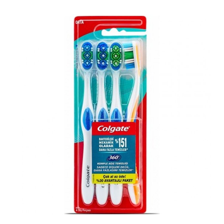 Colgate 360 Diş Fırçası Orta 4lü