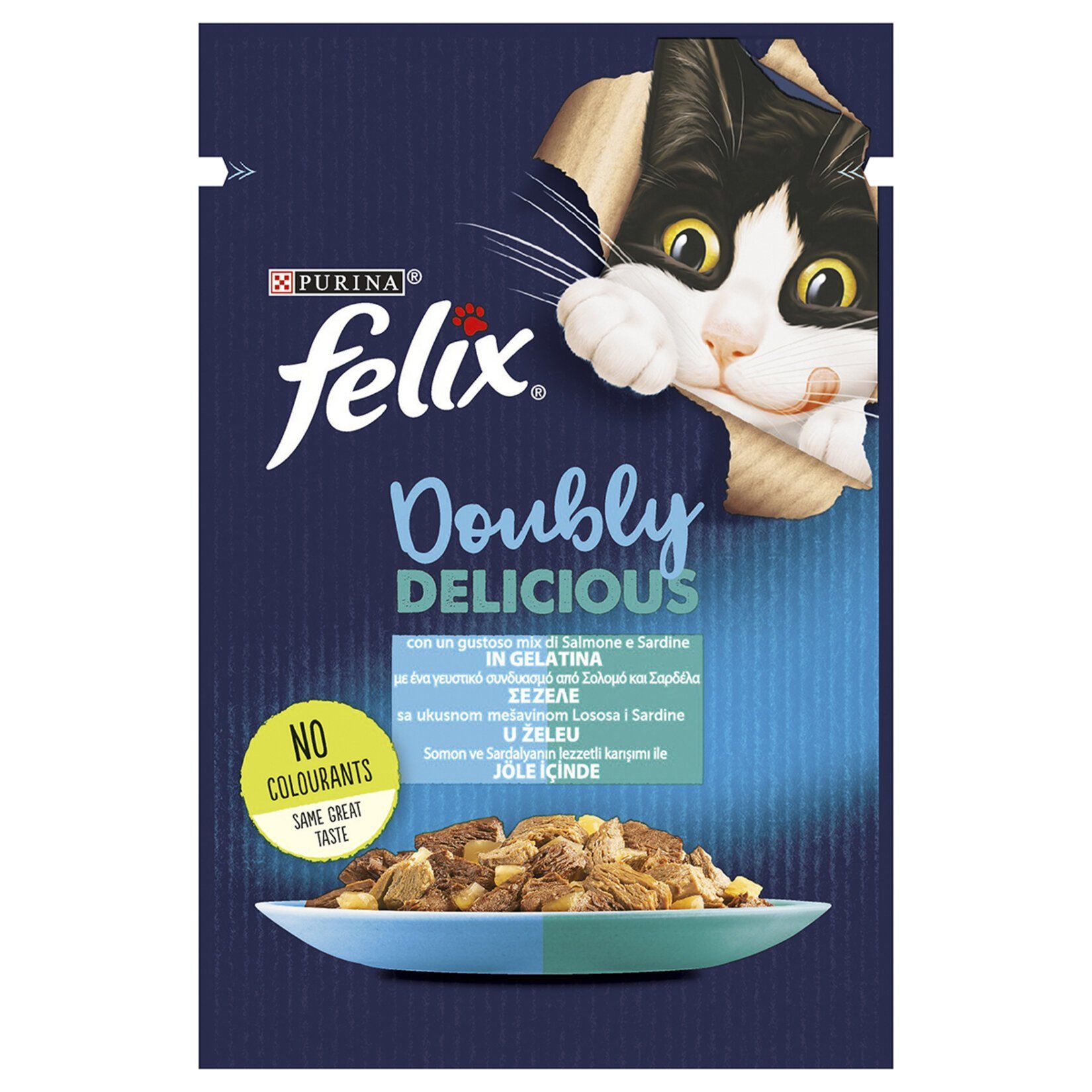 Purına Felix Somun Ve Sardalya Lezzetli Karışımı ile Jole İçinde Kedi Maması 85 Gr