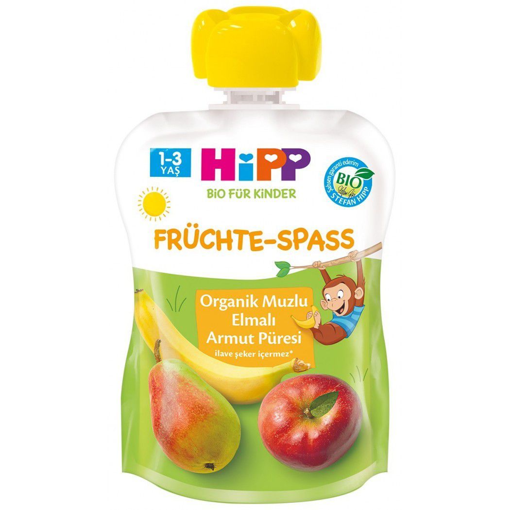 Hipp Organik Muzlu Elmalı Armut Püresi 90gr