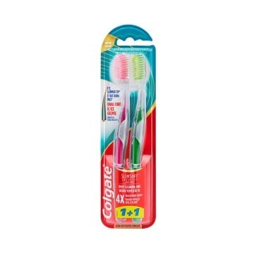 Colgate Slimsoft Daha Güçlü Diş Etleri Ekstra Yumuşak Diş Fırçası 1+1