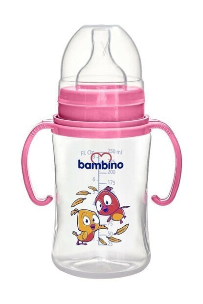 Bambino B818 PP Geniş Ağızlı Kulplu Biberon 250ml