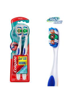 Colgate 360 Komple Ağız Temizliği Yumuşak Diş Fırçası 1+1