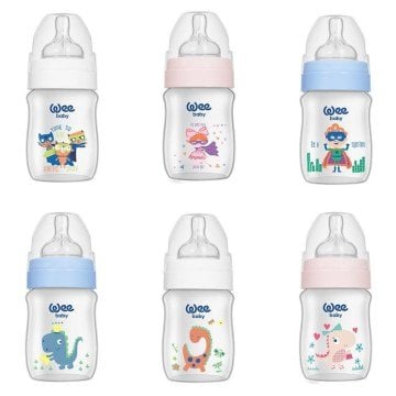 Wee Baby 136 Klasik Geniş Ağızlı PP Biberon 250ml 0-6 Ay