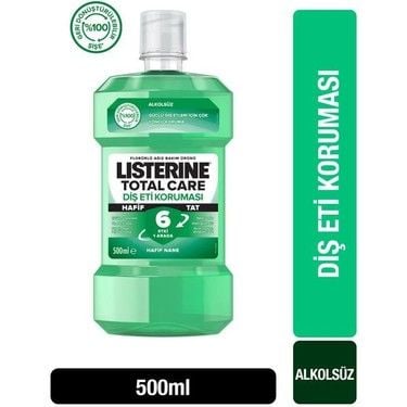 Listerine Ağız Çalkalama Suyu Total Care Diş Eti Koruması Hafif Tat 500ml