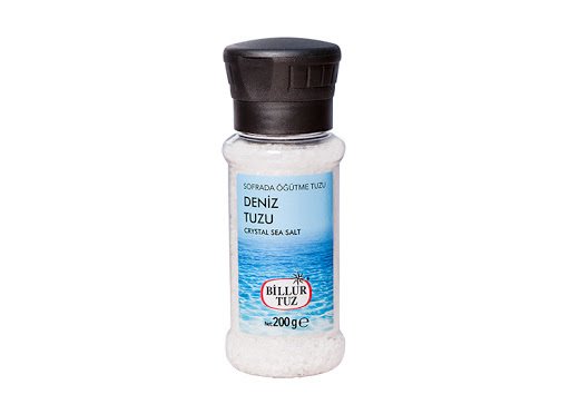 Billur Tuz Deniz Tuzu Değirmen Kapak 200gr