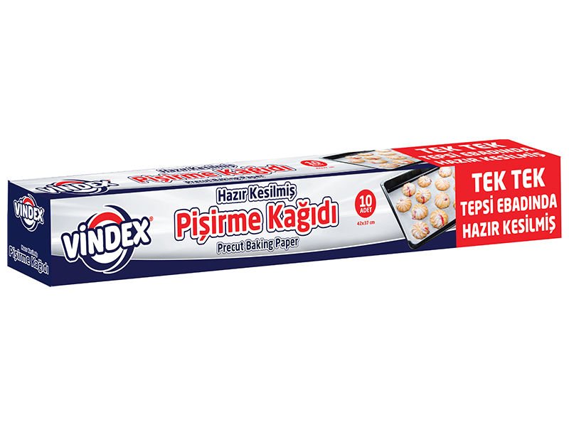 Vindex Hazır Kesilmiş Pişirme Kağıdı 10lu