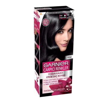 Garnier Çarpıcı Renkler Saç Boyası 1.0 Ekstra Yoğun Siyah