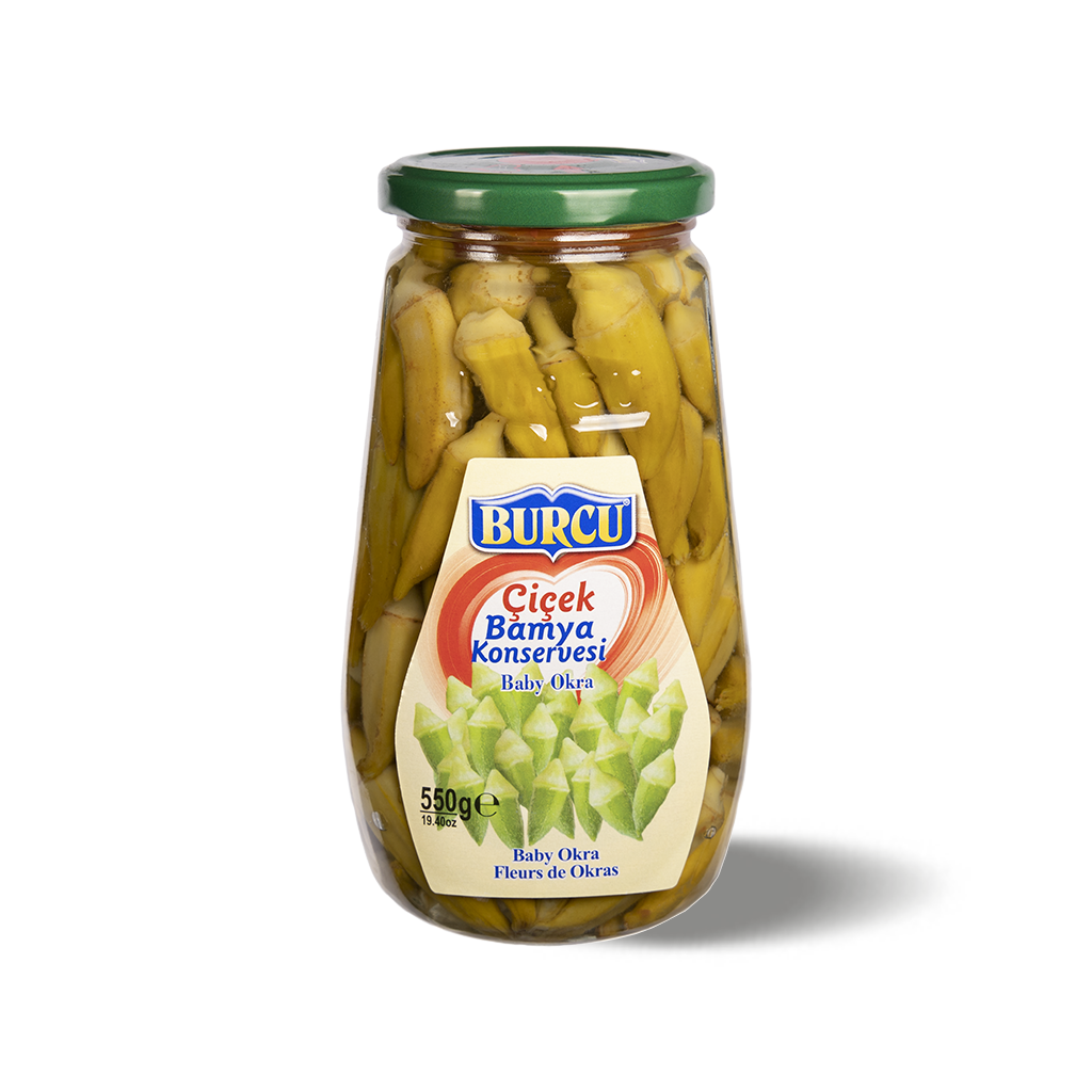 Burcu Çiçek Bamya Konservesi 550gr cam