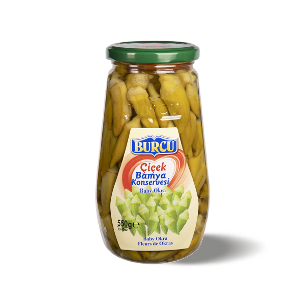 Burcu Çiçek Bamya Konservesi 550gr cam