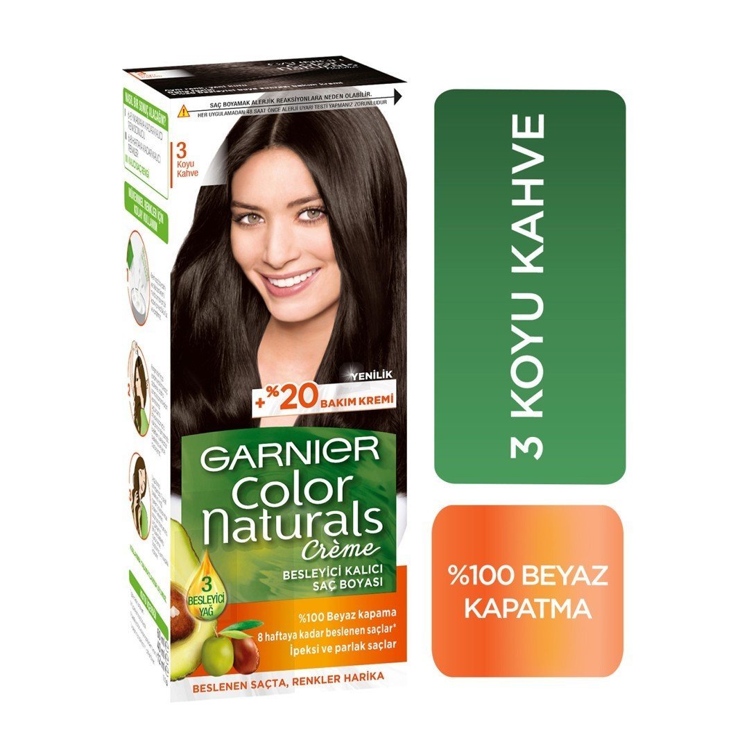 Garnier Color Naturals Saç Boyası 3 Koyu Kahve