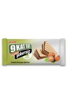 Ülker 9 Kat Tat Şekersiz Fındıklı Kremalı Gofret 118gr