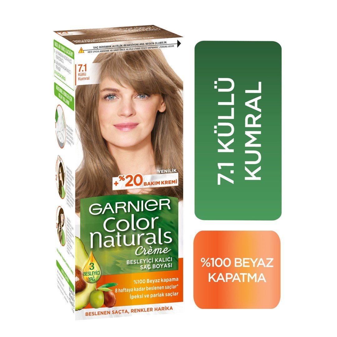 Garnier Color Naturals Saç Boyası 7.1 Küllü Kumral