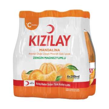 Kızılay Maden Suyu Ekstra C Vitaminli Mandalina Aromalı 6*200ml