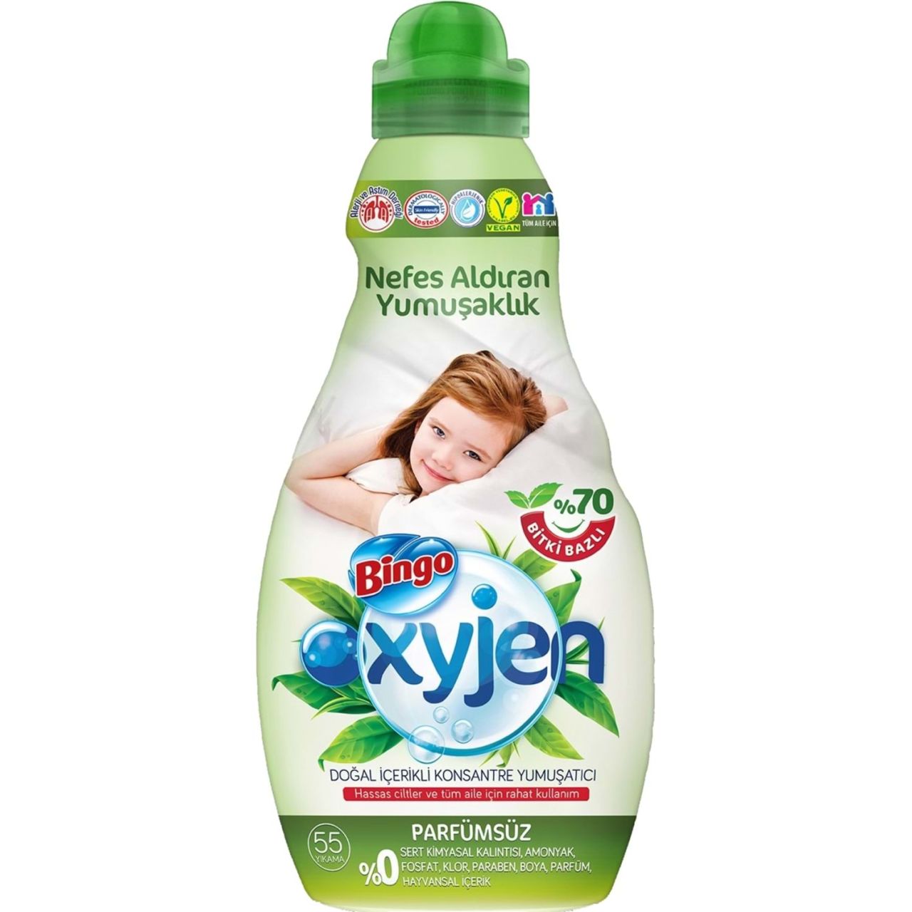 Bingo Oxyjen Doğal İçerikli Konsantre Yumuşatıcı Parfümsüz 1320ml