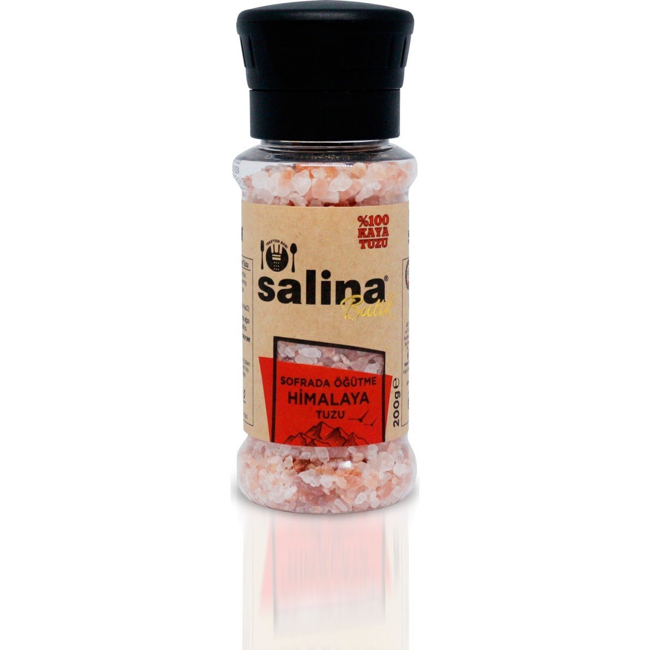 Salina Sofrada Öğütme Himalaya Tuzu Değirmen Kapak 200gr