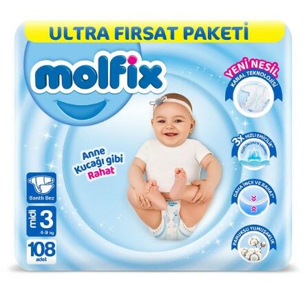 Molfix Ultra Fırsat Paket 3 Beden 4-9kg